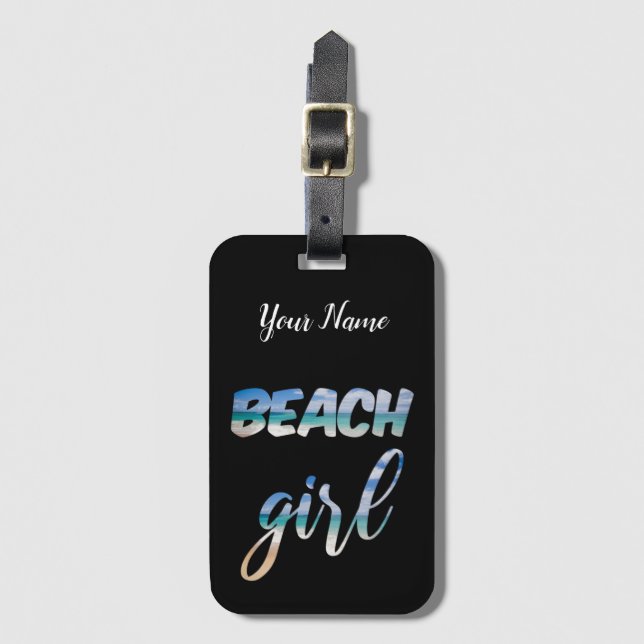 Beach Girl Luggage Tag (Front Vertical)
