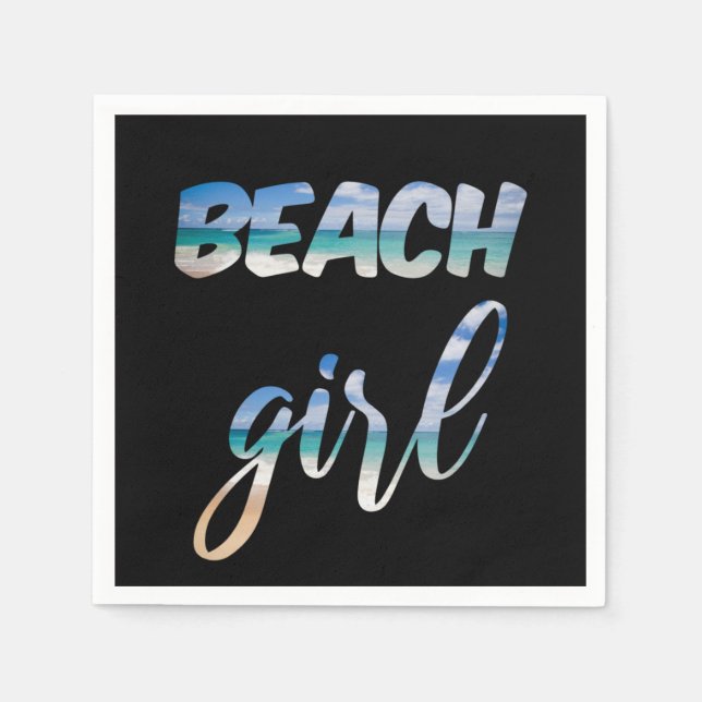 Beach Girl Napkin (Front)