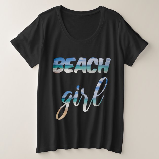 Beach Girl Plus Size T-Shirt (Design Front)