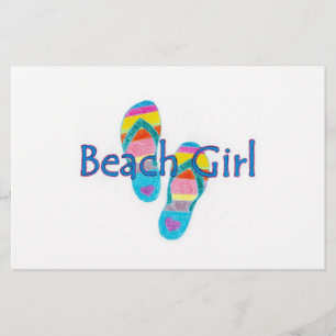 Beach Girl Stationery
