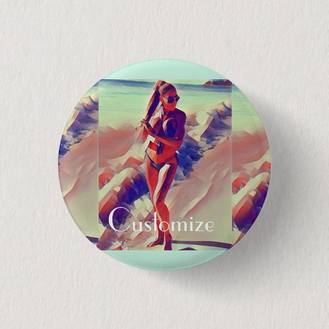 Beach Girl Thunder_Cove 3 Cm Round Badge (Front)