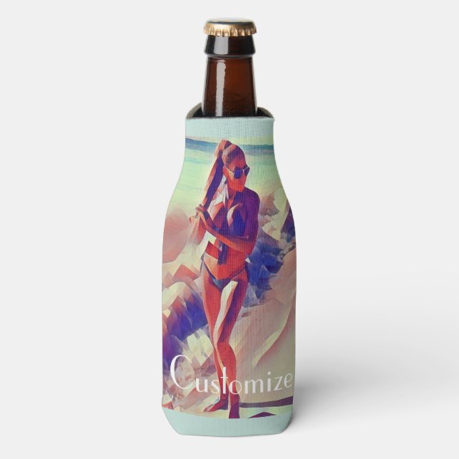 Beach Girl Thunder_Cove Bottle Cooler (Bottle Front)
