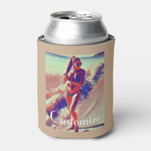 Beach Girl Thunder_Cove Can Cooler