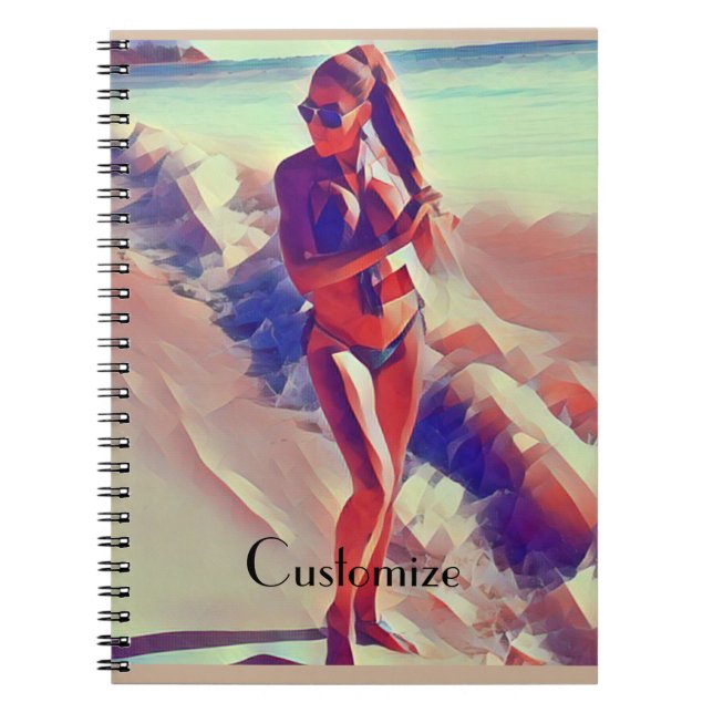 Beach Girl Thunder_Cove Notebook (Front)