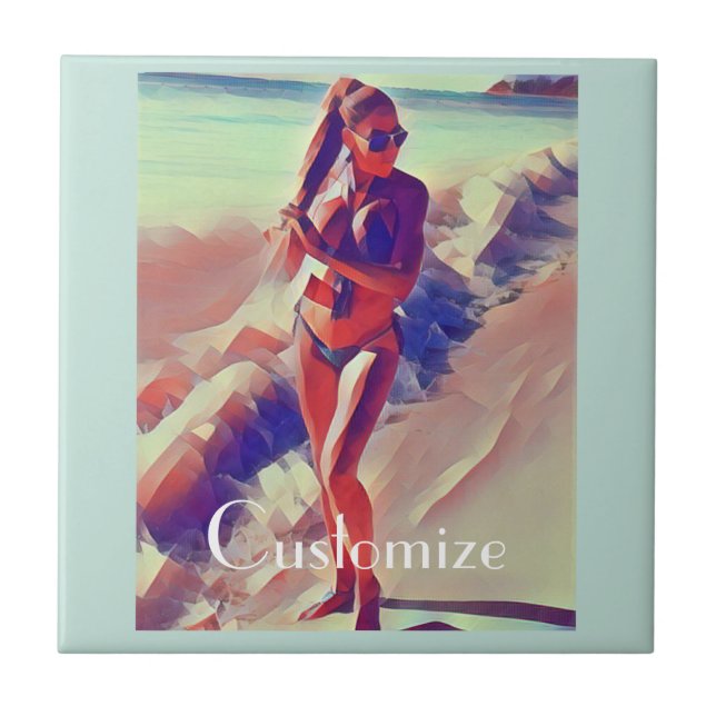 Beach Girl Thunder_Cove  Tile (Front)