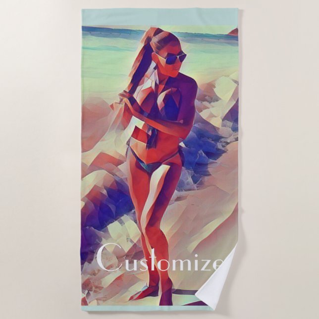 Beach Girl Thunder_Cove  Towel (Front)