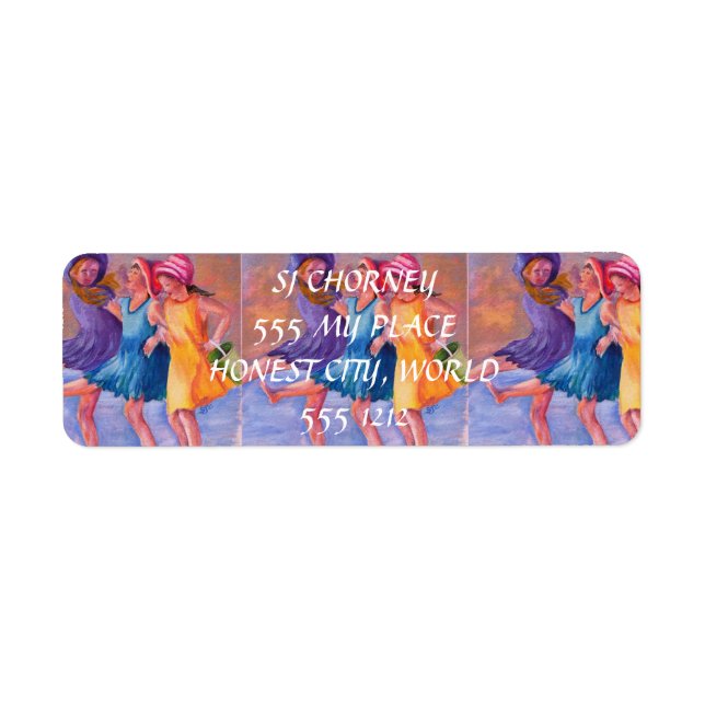BEACH GIRLFRIENDS RETURN ADDRESS LABELS (Front)