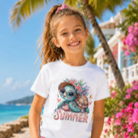 Beach Glam Summer Turtle T-Shirt
