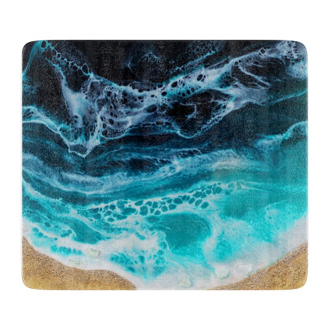 Beach Glass Cutting Board (Front)