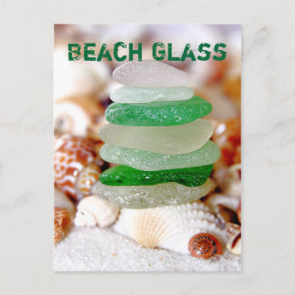 Beach Glass & Seashells Postcard