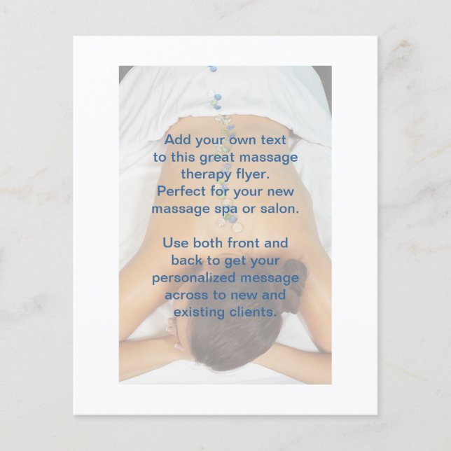 Beach Glass Stones Massage Photo Flyer (Front)