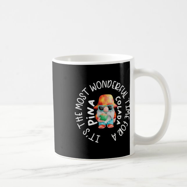 Beach Gnome Christmas Tail Pina Colada  Coffee Mug (Right)