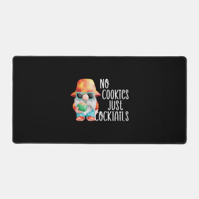 Beach Gnome No Cookies Tropical Desk Mat (Front)