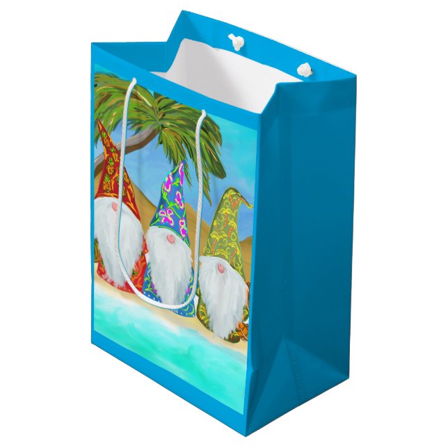 BEACH GNOMES      MEDIUM GIFT BAG (Front Angled)