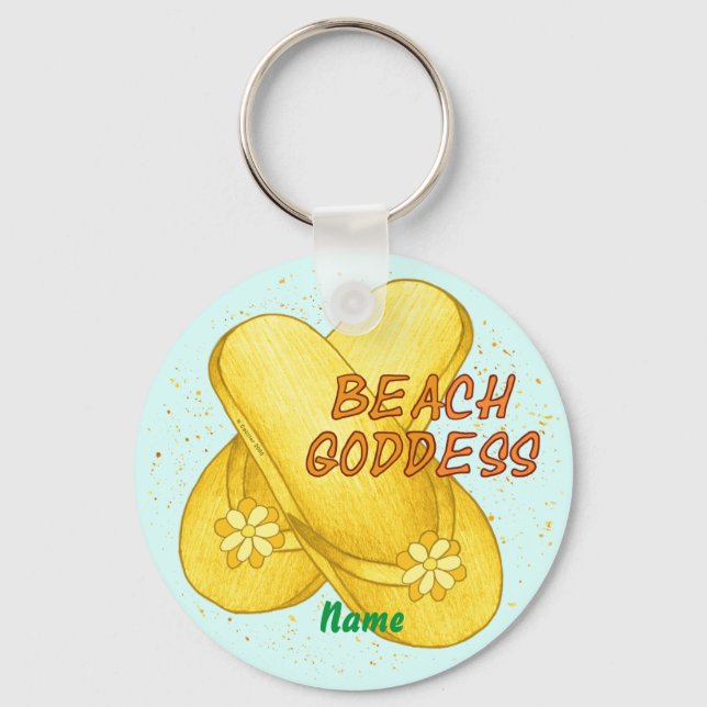 Beach Goddess  Key Ring (Front)