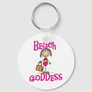 Beach Goddess Tshirts and Gifts Key Ring
