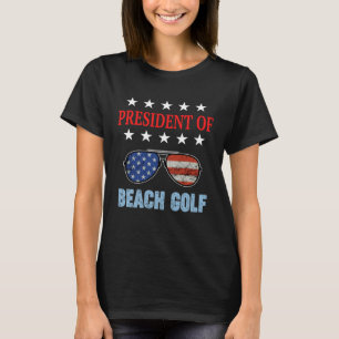 Beach Golf Accessories  USA Flag Beach Saying T-Shirt