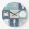 Beach Good Idea Blue Aqua Old Wood Sea Clock
