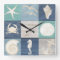 Beach Good Idea Blue Aqua Old Wood Sea Clock