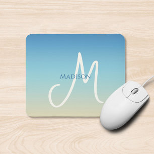Beach Gradient Monogram Mouse Pad