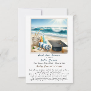 Beach Graduation Party Invitation