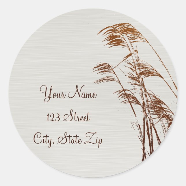 Beach Grass Address Sticker (Front)