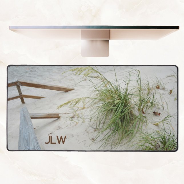 Beach Grass White Sand Dune Coastal Photographic Desk Mat (Creator Uploaded)