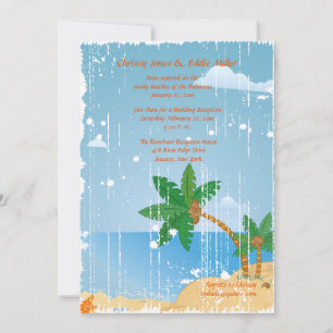 Beach Grunge Invitation Custom