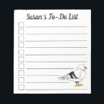 Beach Gull Seagull New York City Pigeon Bird Notepad<br><div class="desc">Design features an original marker illustration of a pigeon (or seagull!) Just personalise with your information.

This bird design is also available on other products. Don't see what you're looking for? Need help with customisation? Contact Rebecca to have something designed just for you.</div>