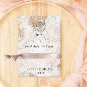 Beach Hair Bridesmaid Scrunchie Holder Enclosure Card