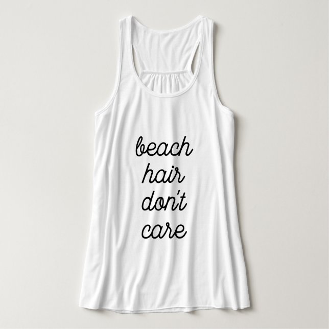 Beach Hair Don't Care Singlet (Design Front)