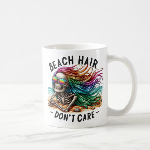 Beach Hair Don't Care - Skeleton (2) Coffee Mug