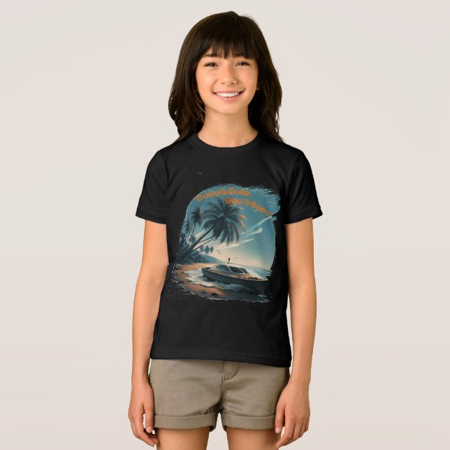 BEACH HAIR, DON'T CARE Tri-Blend SHIRT (Front Full)
