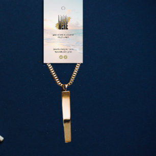 Beach Hanging Display Price Tag with QR and Logo