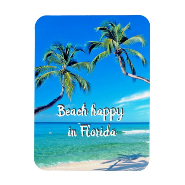 Beach happy in Florida magnet (Vertical)