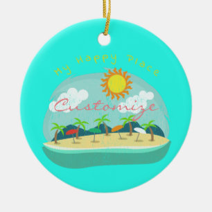 Beach Happy Place Thunder_Cove Ceramic Tree Decoration