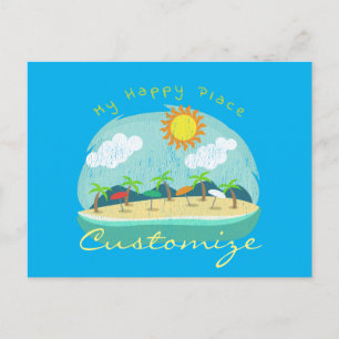 Beach Happy Place Thunder_Cove Postcard
