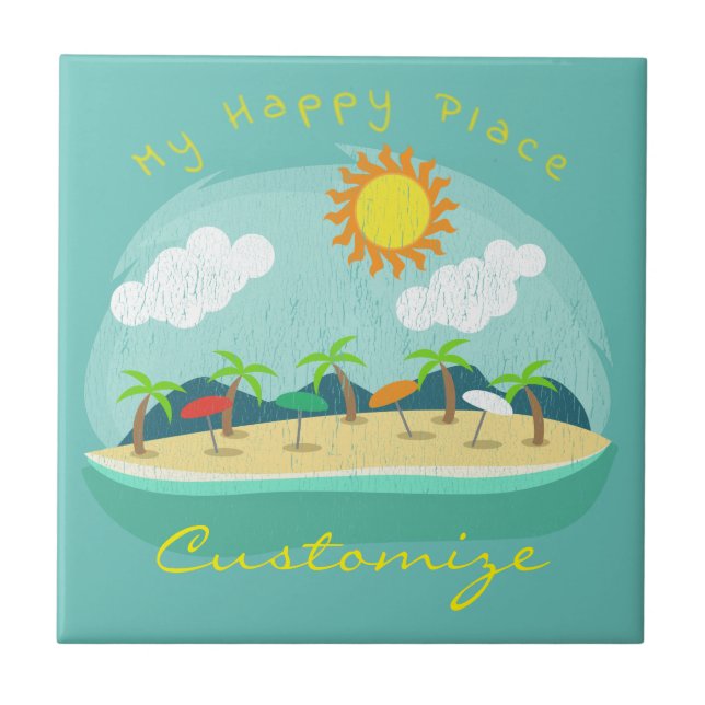 Beach Happy Place Thunder_Cove Tile (Front)