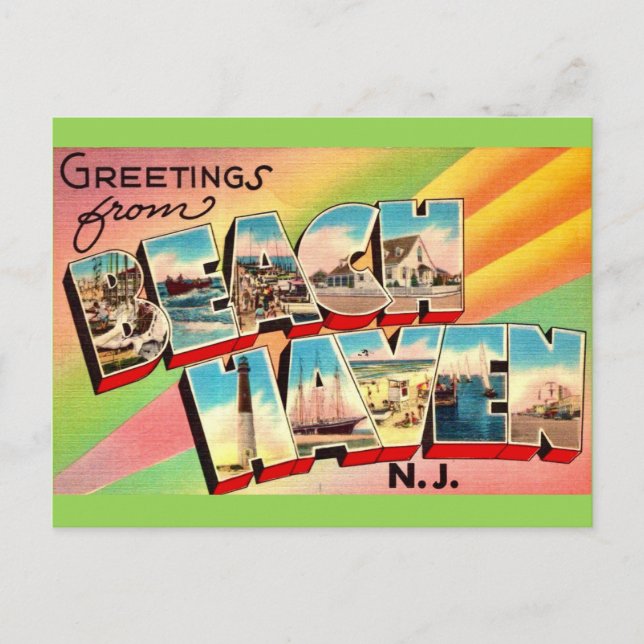 Beach Haven NJ Greetings Postcard (Front)