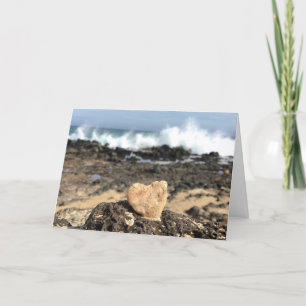 beach heart greeting card (love is all around)