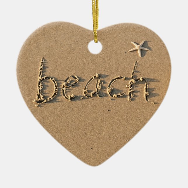Beach Heart Ornament (Front)