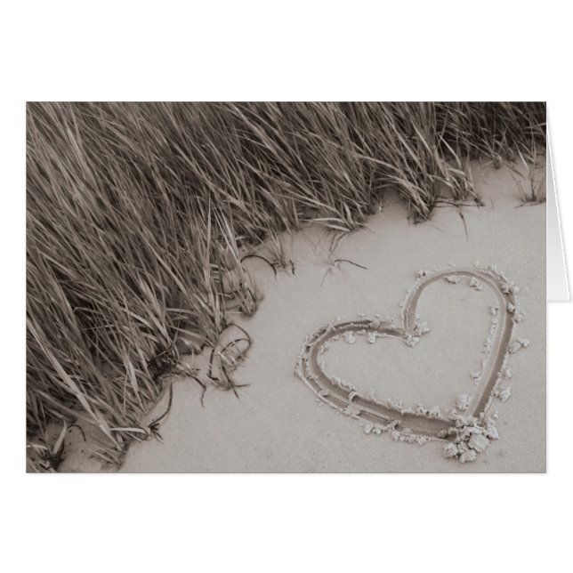 Beach Heart Sepia (Front Horizontal)