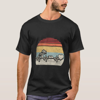 Beach Heartbeat Tank Tops Retro Summer Gifts Funny