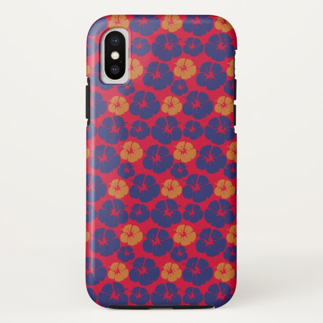 Beach Hibiscus Tropical Floral Case-Mate iPhone Case (Back)
