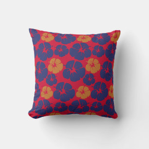 Beach Hibiscus Tropical Floral Cushion