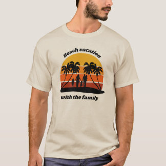 beach holiday, family holiday in vintage retro sty T-Shirt