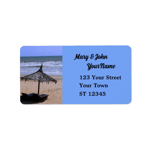 Beach Holiday Label (Front)