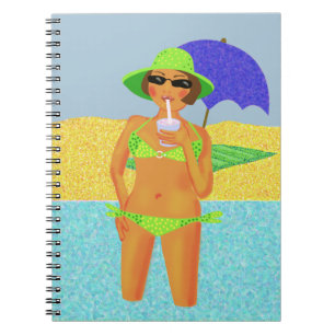 Beach holiday spiral notebook