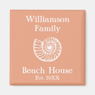 Beach Home Personalised Magnet