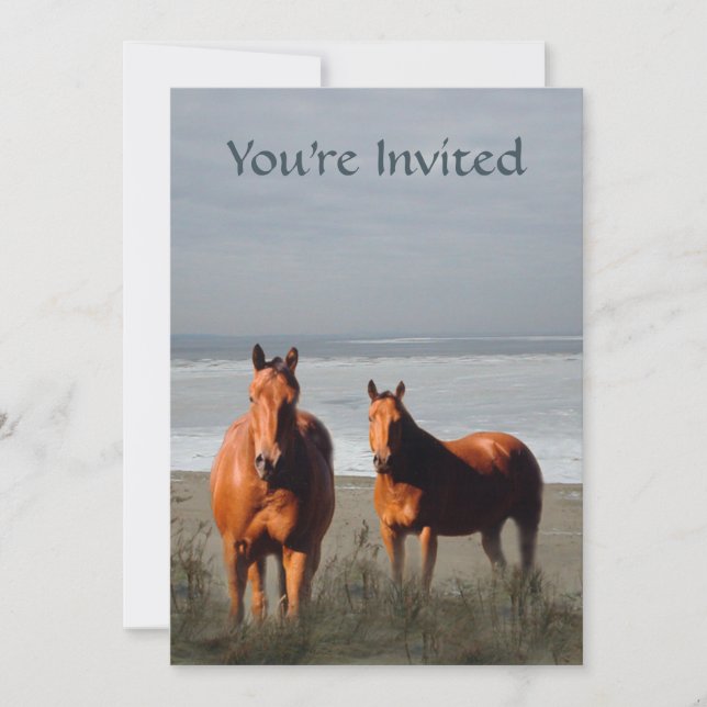 Beach Horse Invitation (Front)